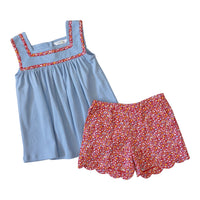 Lyra Girls Short Set - Woodway Floral