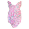 SAMPLE - Girls Swimsuit Bubble - Pink Botanical - 18m