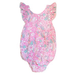 Girls Swimsuit Bubble - Pink Botanical (Pre-order)