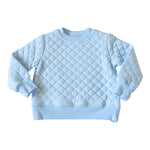 Light Blue Quilted Sweatshirt
