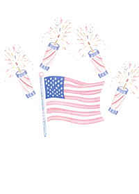 Lainey Girls Top -White with optional Flag and Fireworks-PRE-ORDER