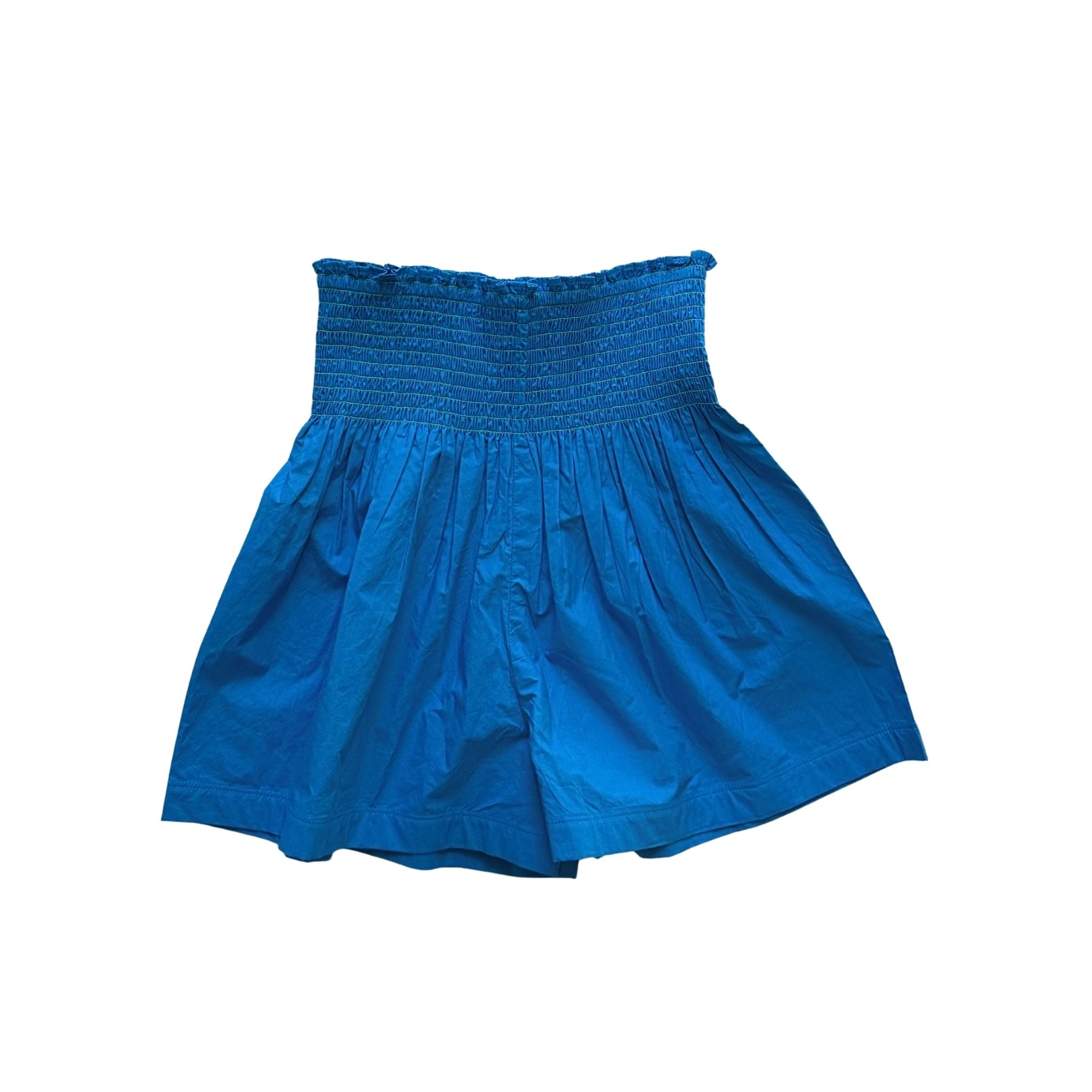 Gathered Shorts in Azure Blue-PRE-ORDER