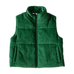 Cropped Vest - Ivy Green Corduroy (Pre-order)