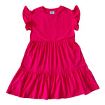SAMPLE Hattie Girls Dress - Hot Pink - 12, 14