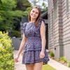 Sarah Dress in Navy Rosebud Spray (Pre-Order)