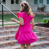 SAMPLE Hattie Girls Dress - Hot Pink - 12, 14