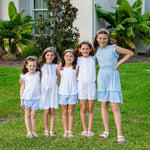 Cora Girls Dress - Blue Petite Fleur (Pre-order)