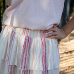 McLaine Girls Skirt - Peony Stripe