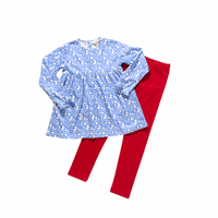 Betsy Tunic Set in American Blues (Pre-Order)