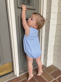 SAMPLE Landry Bubble - Cornflower Blue Stripe Size 12m, 2 and 3