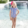 SAMPLE Rashguard Girls Swimsuit - Malibu Size 7 and 8