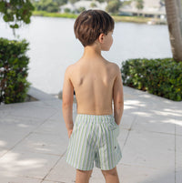 Boys Swim Trunks - Rhodes Stripe