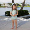 Rashguard Girls Set- Blue Bow Trellis (Pre-order)