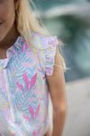 Rashguard Girls Swimsuit - Tropical Paradise