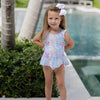 Girls Skirted Swimsuit - Tropical Paradise