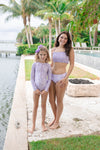 Rashguard Girls Swimsuit - Vintage Lavender