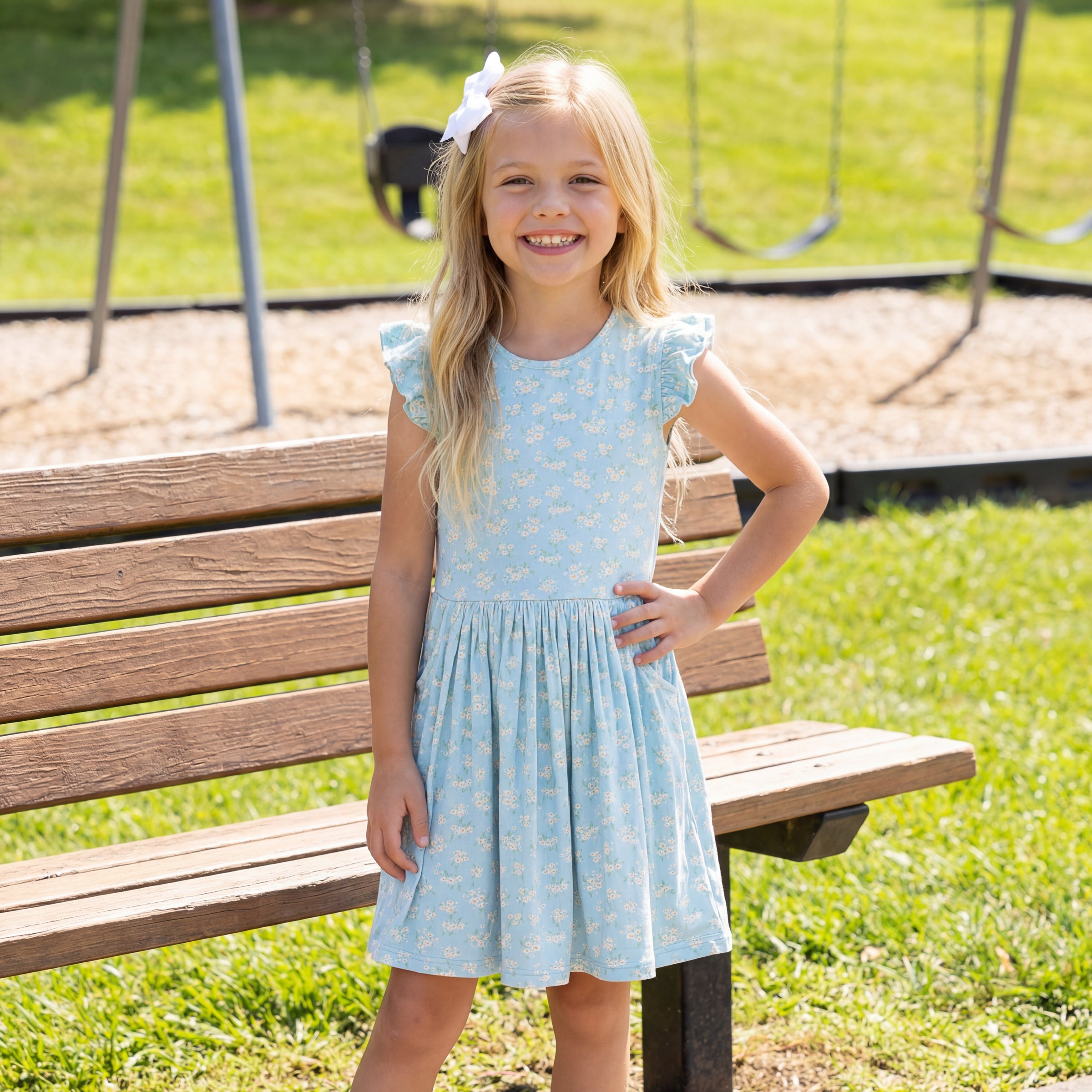 Kate Girls Dress - Bluemillenial Floral - PRE-ORDER
