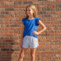 Lainey Girls Top -Royal Blue-PRE-ORDER