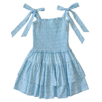 Lila Dress- Sky Blue Posies (Pre-order)