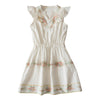 Lucy Girls Border Dress - Cream Seersucker