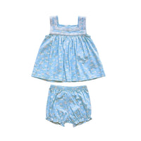 Lyra Girls Bloomer Set - Bluemillenial Floral- PRE ORDER