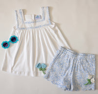 Lyra Girls Short Set - Blue Fields