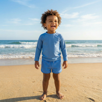Retro Swim Trunks - Blue on Blue Stripe-PRE-ORDER