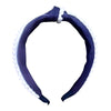 Knot Headband - Navy Pom Pom