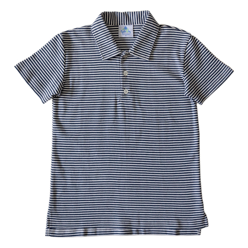 Polo Shirt - Navy Stripe