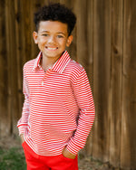 Red Stripe Boys Polo Shirt
