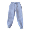 Gray Quilted Jogger Pants