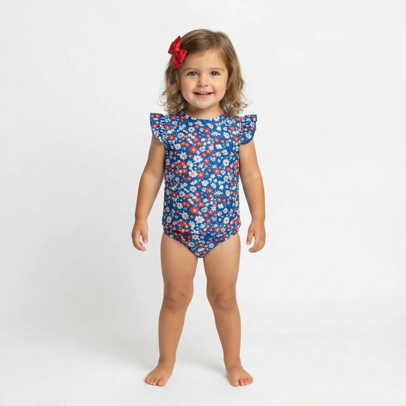 Sleeveless Rashguard Girls Set- Patriotic - PRE-ORDER – Eyelet & Ivy