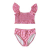 SAMPLE Smocked Bikini Set - Pink Coral Size 10 and Jr Small