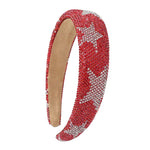 Sparkly Headband - Red with Stars