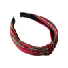 Knot Headband - Red Tartan