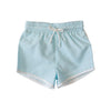 Retro Swim Trunks - Ocean Blue Gingham (Pre-order)