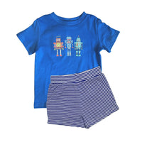 Boys Crew Shirt - Robots- PRE-ORDER