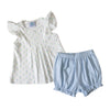 Rorie Girls Bloomer Set - Blue Petite Fleur