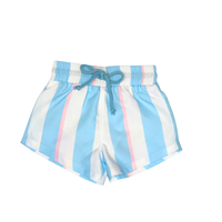 Retro Swim Trunks - Riviera Blue Stripe - PRE-ORDER