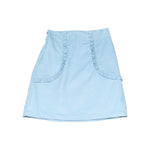 Charlotte Girls Skirt in Light Blue Corduroy