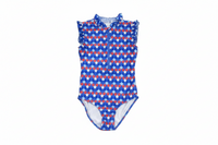 Sleeveless Rashguard Girls Swimsuit in Stars- PRE-ORDER