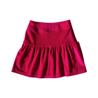 Amelia Girls Skirt - Raspberry Velveteen (Pre-order)