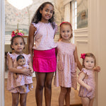 Virginia Girls Bloomer Set - Pink Daisies (Pre-order)