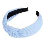 Light Blue Ribbed Knot Girls Headband