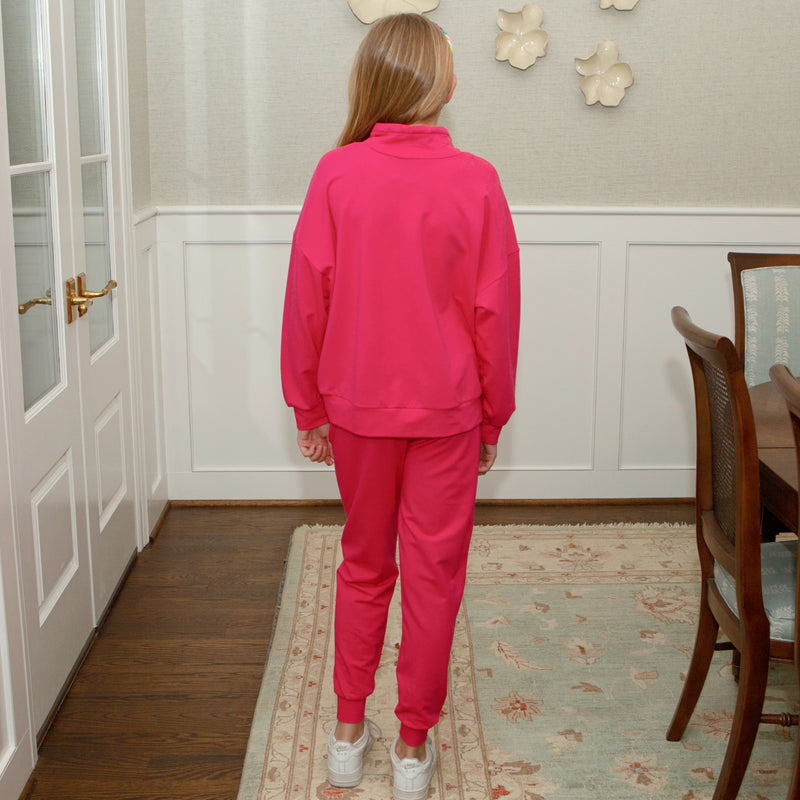 Electric Pink Girls Joggers