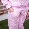 Light Pink Quilted Jogger Pants