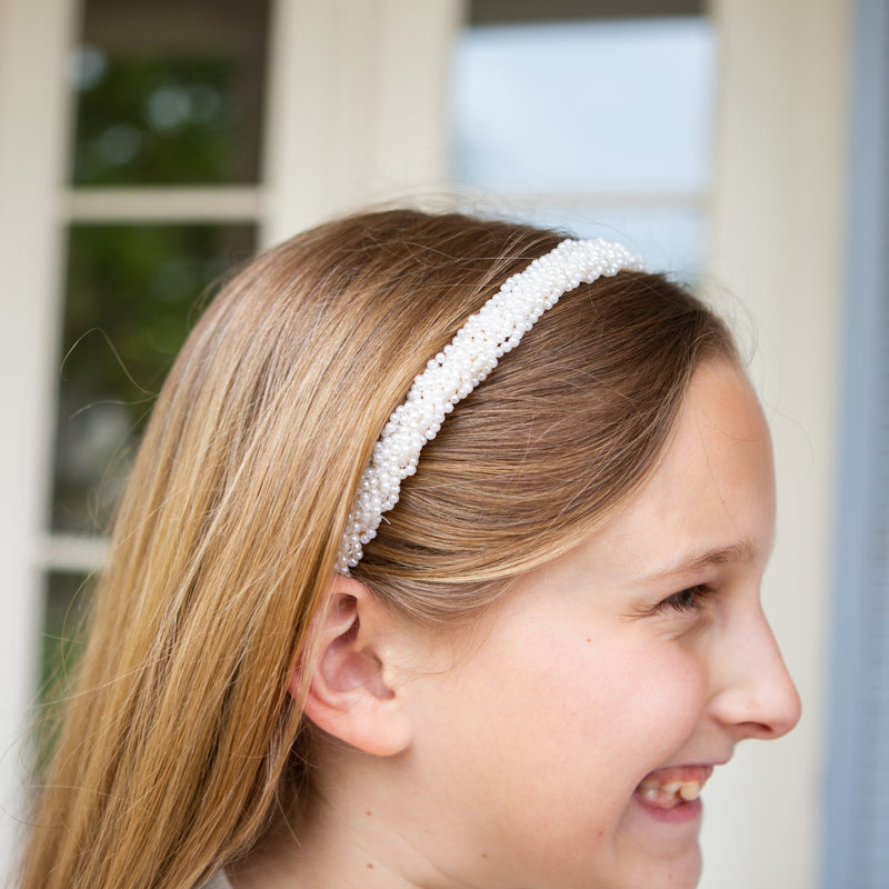 Pearl Braid Girls Headband