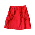 Charlotte Girls Skirt in Red Corduroy