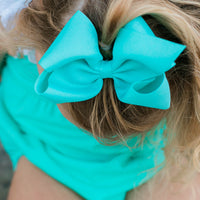 Girls Bow - Aqua