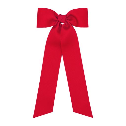 Girls Medium Hair Bow Ribbon - Red